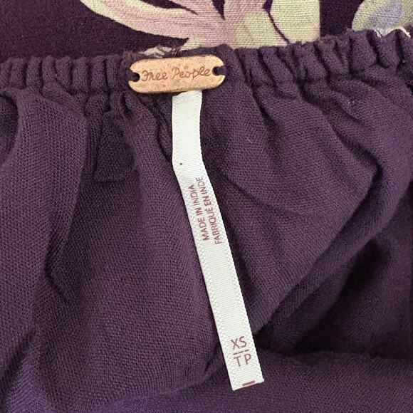 Free People PORTIA Floral Print Babydoll Balloon Sleeves Mini Dress Size XS $148 - Picture 12 of 14